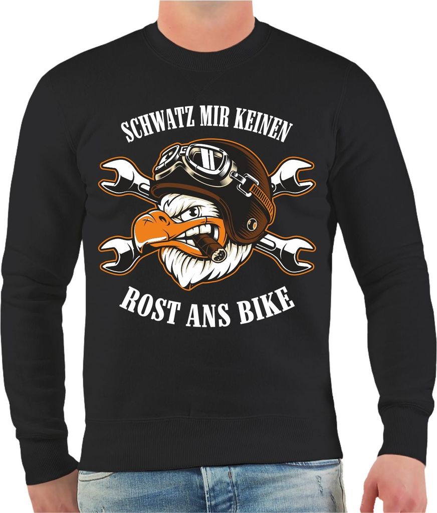 Herren Sweatshirt Schwatz mir keinen Rost ans Bike
