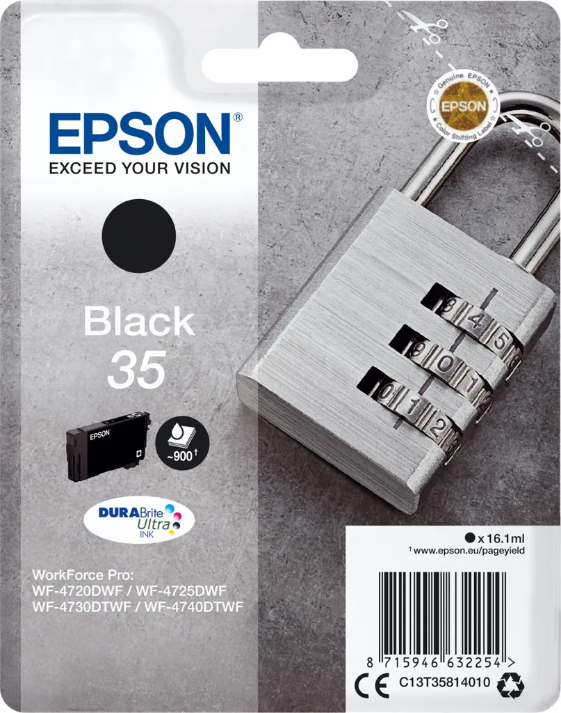 Cartouche Epson C13T35814020 Noir pour Impression Bureautique WorkForce