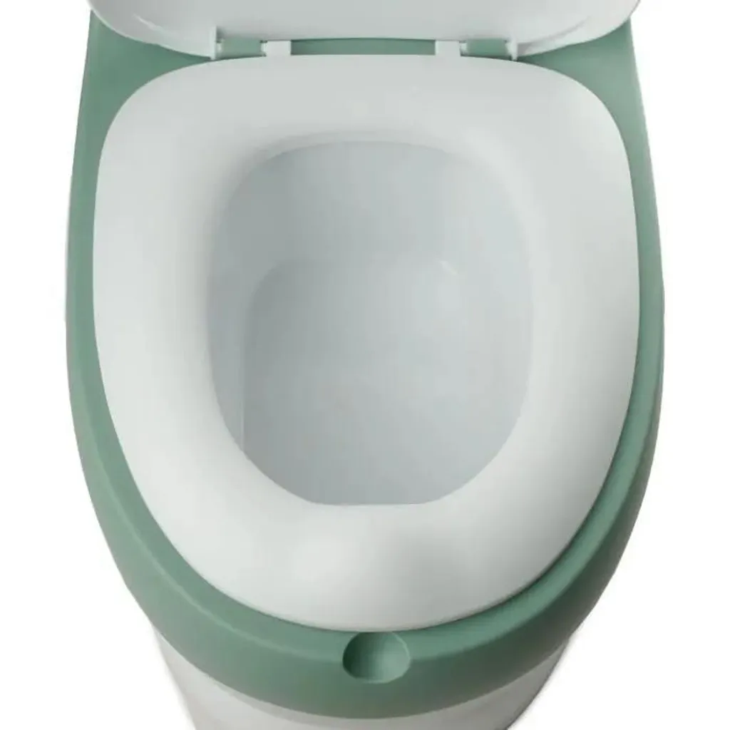 Mini-toilettes Bébé avec Chasse d'Eau Sonore Thermobaby Vert Sauge Stable - 4