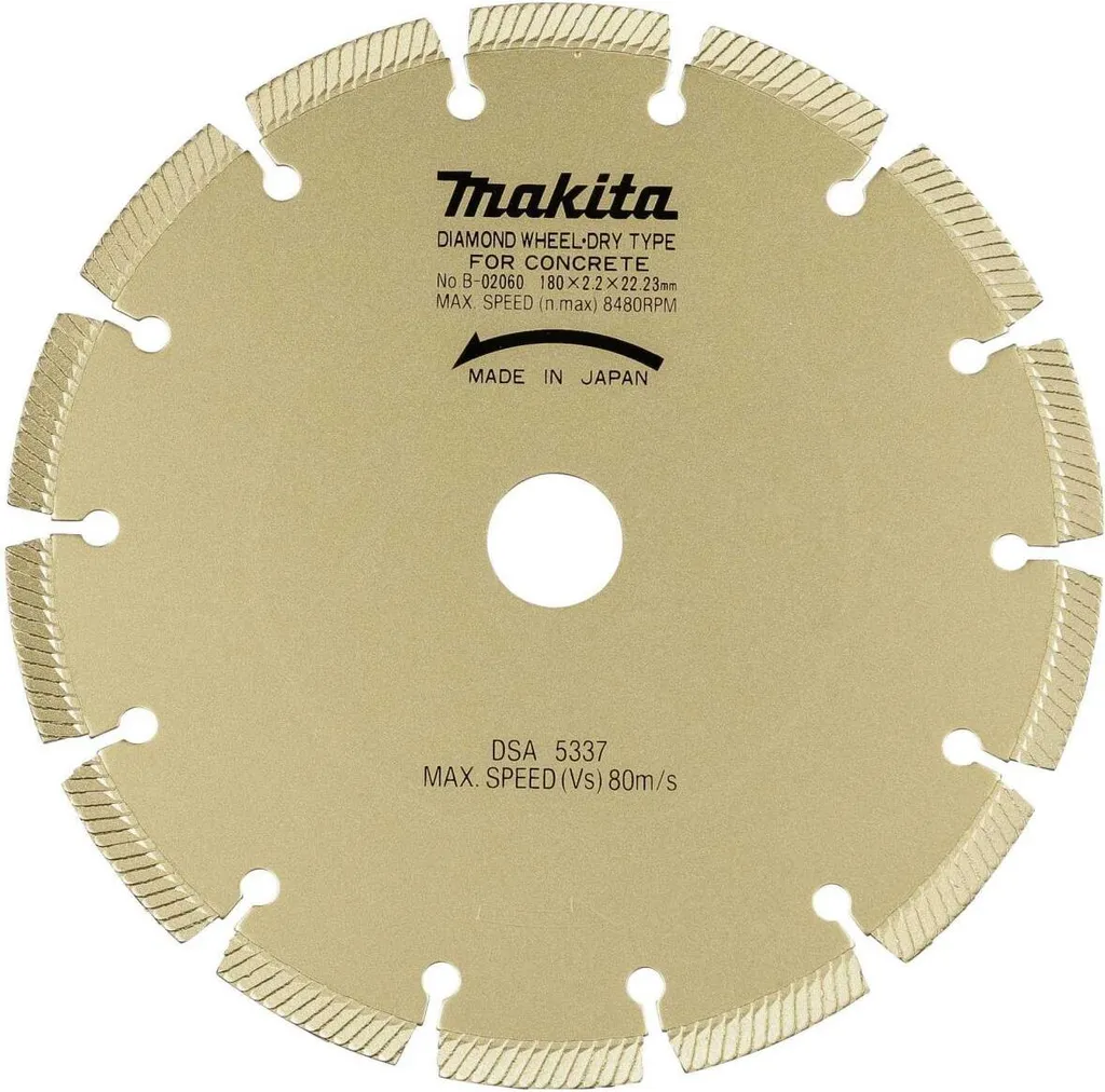 Makita B-02060 Disco Diamantato 180mm | Taglio Secco Professionale Edilizia