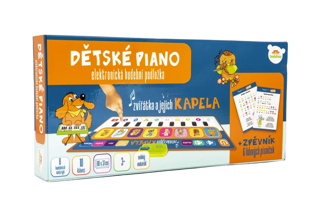 Tapis de jeu électronique piano Animaux 80x37cm pour éveil musical