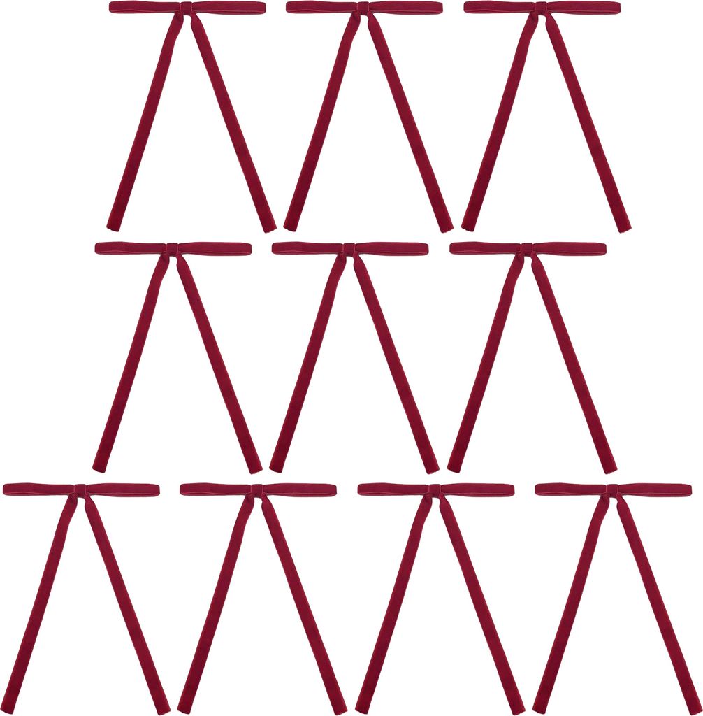 10 Stück Weihnachtsschleifen aus Samt, Vintage-Weihnachtsbaum, Samtbandschleifen, Dekor für Heimwerker, Basteln, Geschenkverpackungen, Haarschmuck