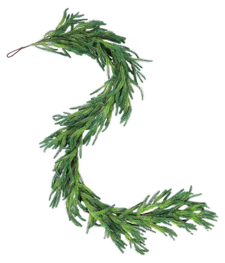 Weihnachtsgirlande aus Kiefernholz, realistisches Grün, immergrüner Zedernkranz, Winterdekoration für Kaminsims, Treppe, Innen- und Außendekora...
