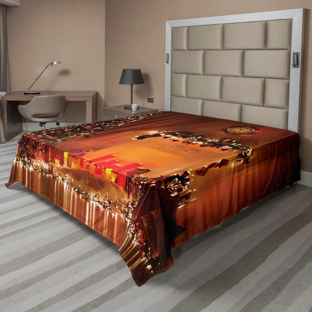 Lenzuolo Natalizio ABAKUHAUS Arancione: Un Sogno di Natale 266x260cm