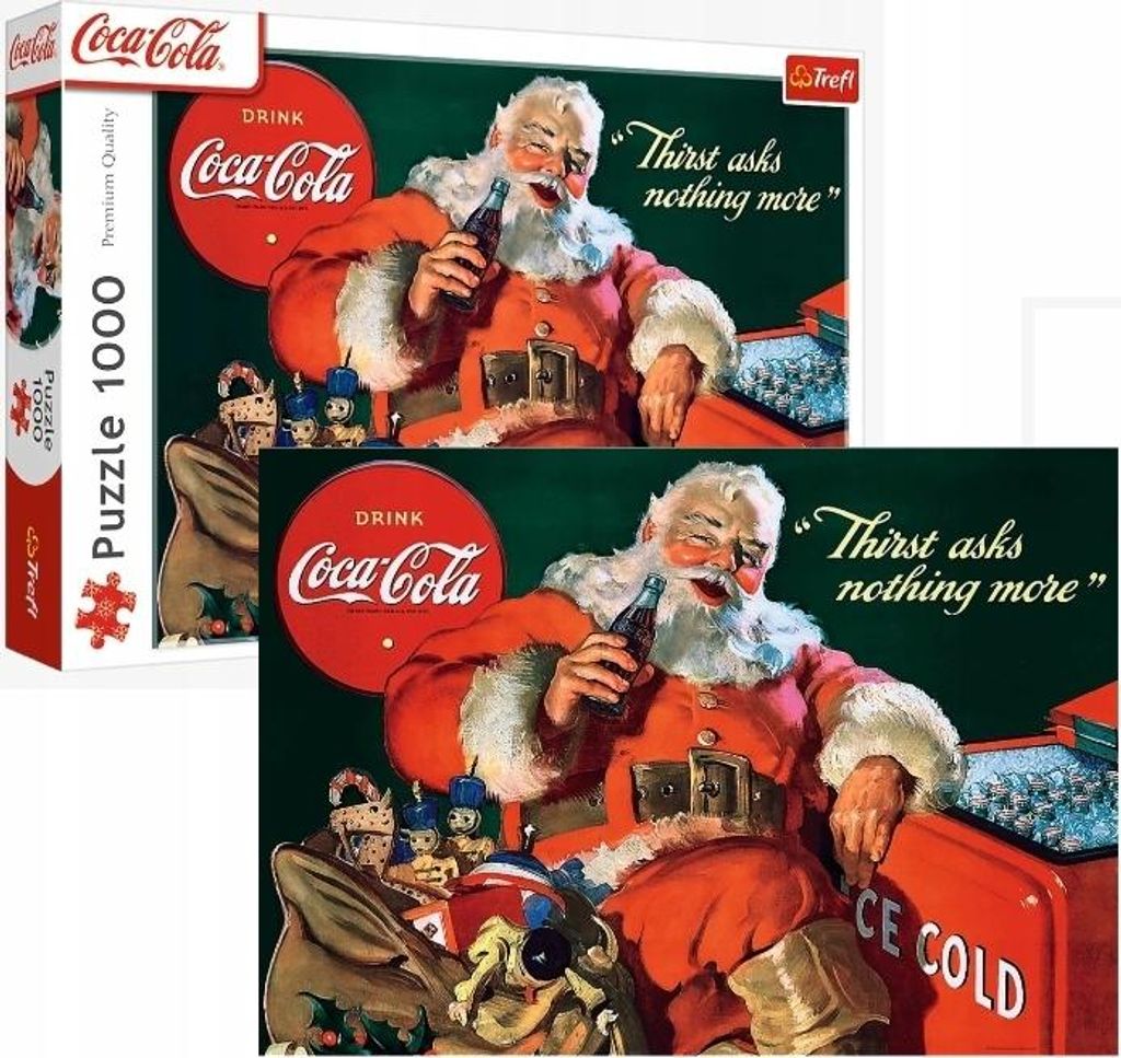 Trefl Coca-Cola 1000 el. XMAS Prezenty od Mikołaja, 1000 Zdjęcie produktu 