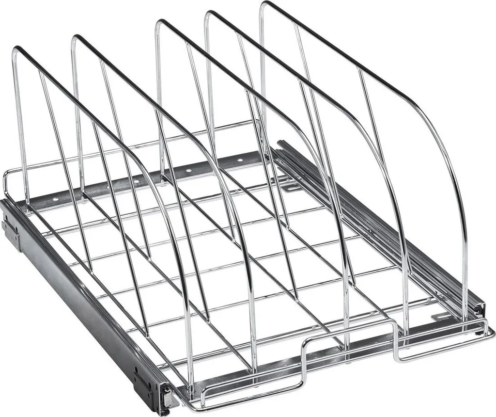 Support de rangement pour poêles et moules à gâteaux en acier réglable