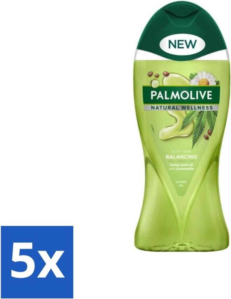 Palmolive - Natural Wellness - Duschgel - Ausgleichend - Entspannend & Frisch - 250 ml - Vorteilspack - 5 Stücke