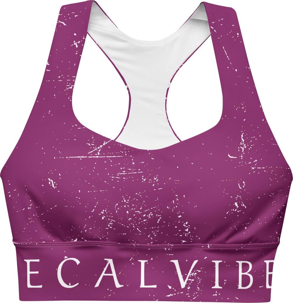 DECALVIBES Longline Sports Bra Sport BH Ultimate Purple Carbon Paper - L