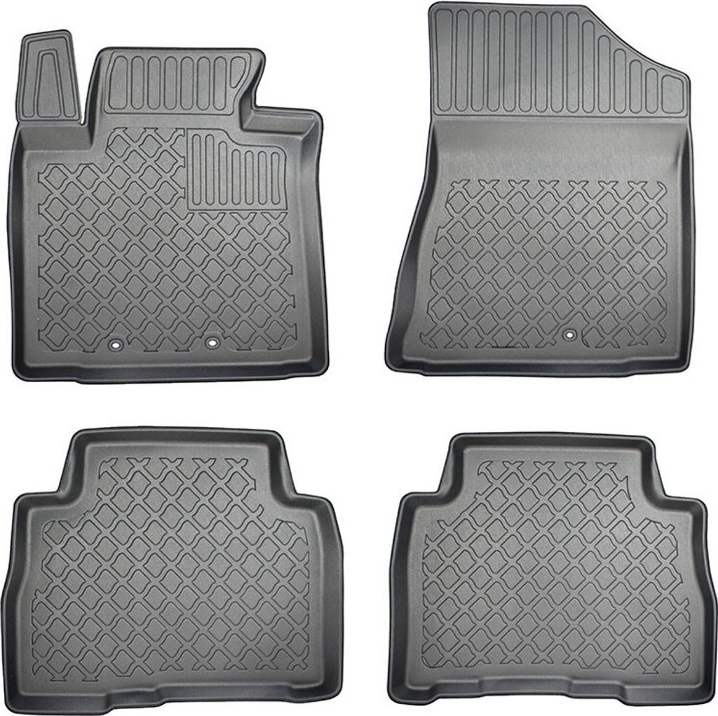 Z441159 TPE-Gummifußmatten kompatibel mit Kia Sorento II Facelift 5 / 7 seats SUV/5 10.2012-01.2015