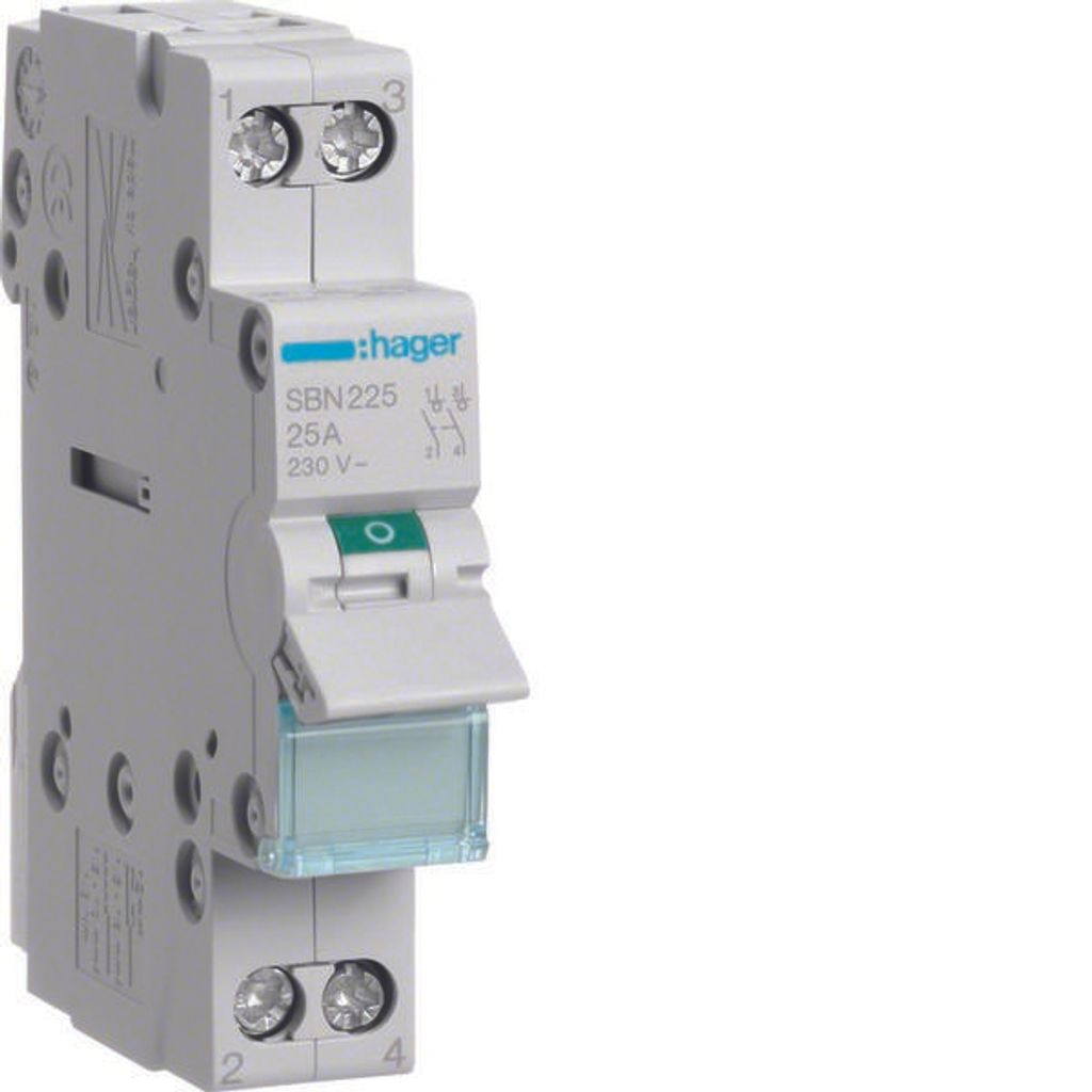 HAGER Ausschalter 25A 2 Schließer 400V AC 1PLE Produktbild 