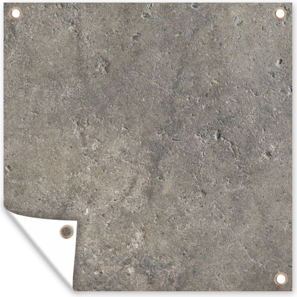MuchoWow 50x50 cm Outdoor-Poster Gartendeko Sichtschutz Garten Poster für den Garten Wand - Beton - Grau
