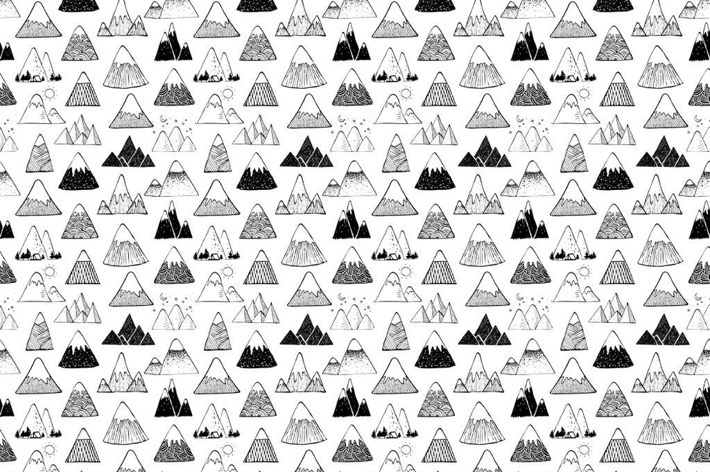 Muralo Fototapete 225 x 150 cm Vlies Tapete Wandtapeten moderne Wandbilder XXL Berge Mosaik Natur Sonne Mond