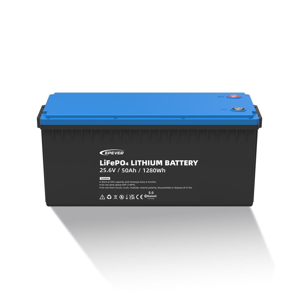 EPEVER® Lithium Batterie 25,6V 50Ah – mit integriertem BMS, Produktbild 