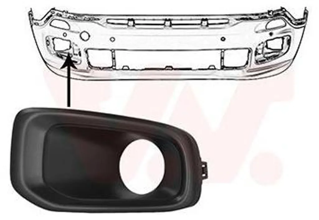 Grille d'aération VAN WEZEL JEEP Renegade BU B1 avec trous antibrouillard