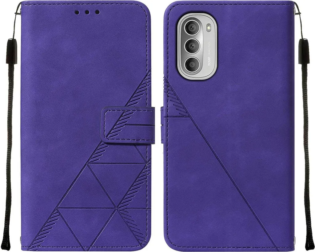 Cover Motorola G51 5G Viola Goffrata - TikTok Style Flip Case