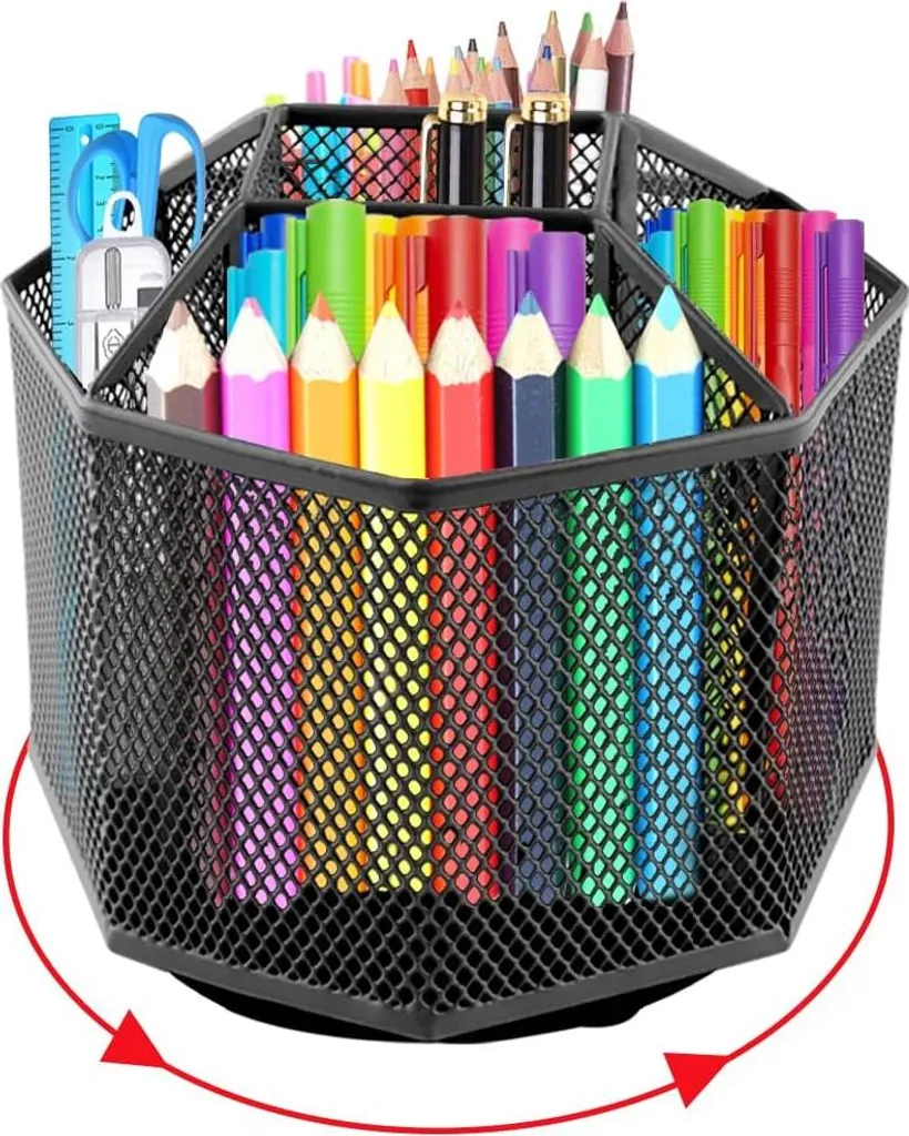 Porte-stylo de tri rotatif pour finir avec le désordre sur votre table