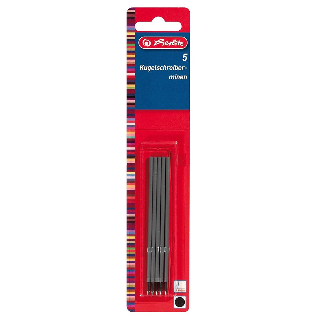 Herlitz Kugelschreiberminen X-20 schwarz 5 Stück Produktbild 