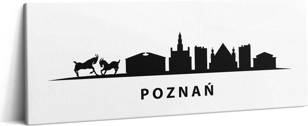 Skyline von Poznan – Leinwandbild Wandbild – 125x50 cm – Leinwandbilder – Wandbilder – Schlafzimmer – Flur