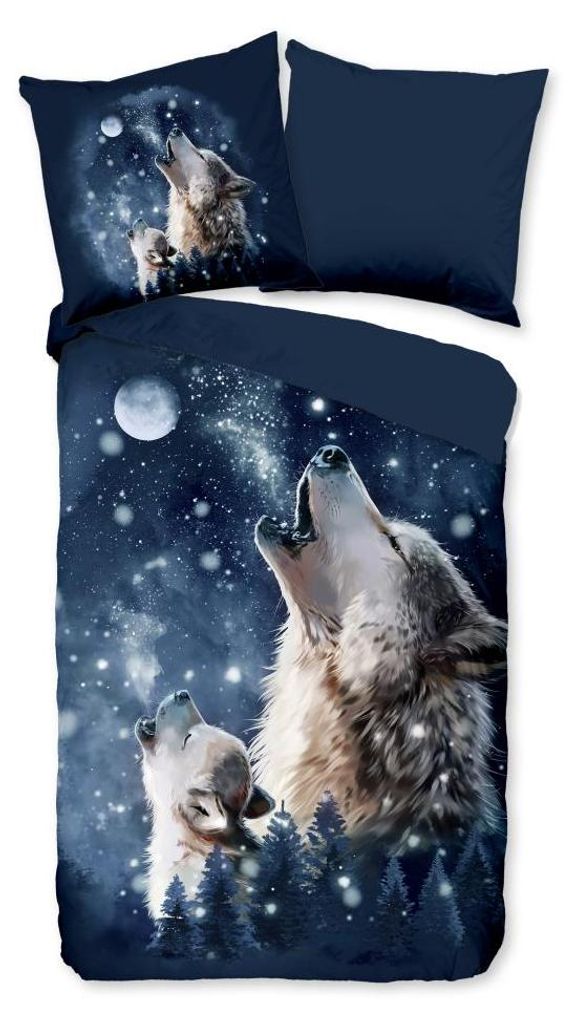 Pure Dekbedovertrek "Moon" - Blauw - (135x200 cm) - 100% Productafbeelding 
