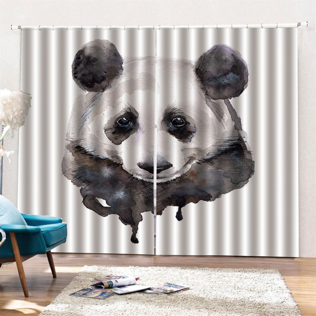 Icegrey 2 Stš¹ck Tiere Vorhang Verdunkelungsvorh?nge Duschvorhang Wohnzimmer Schlafzimmer Universalband Gardinen mit Haken, Stil 11, 220x180cm