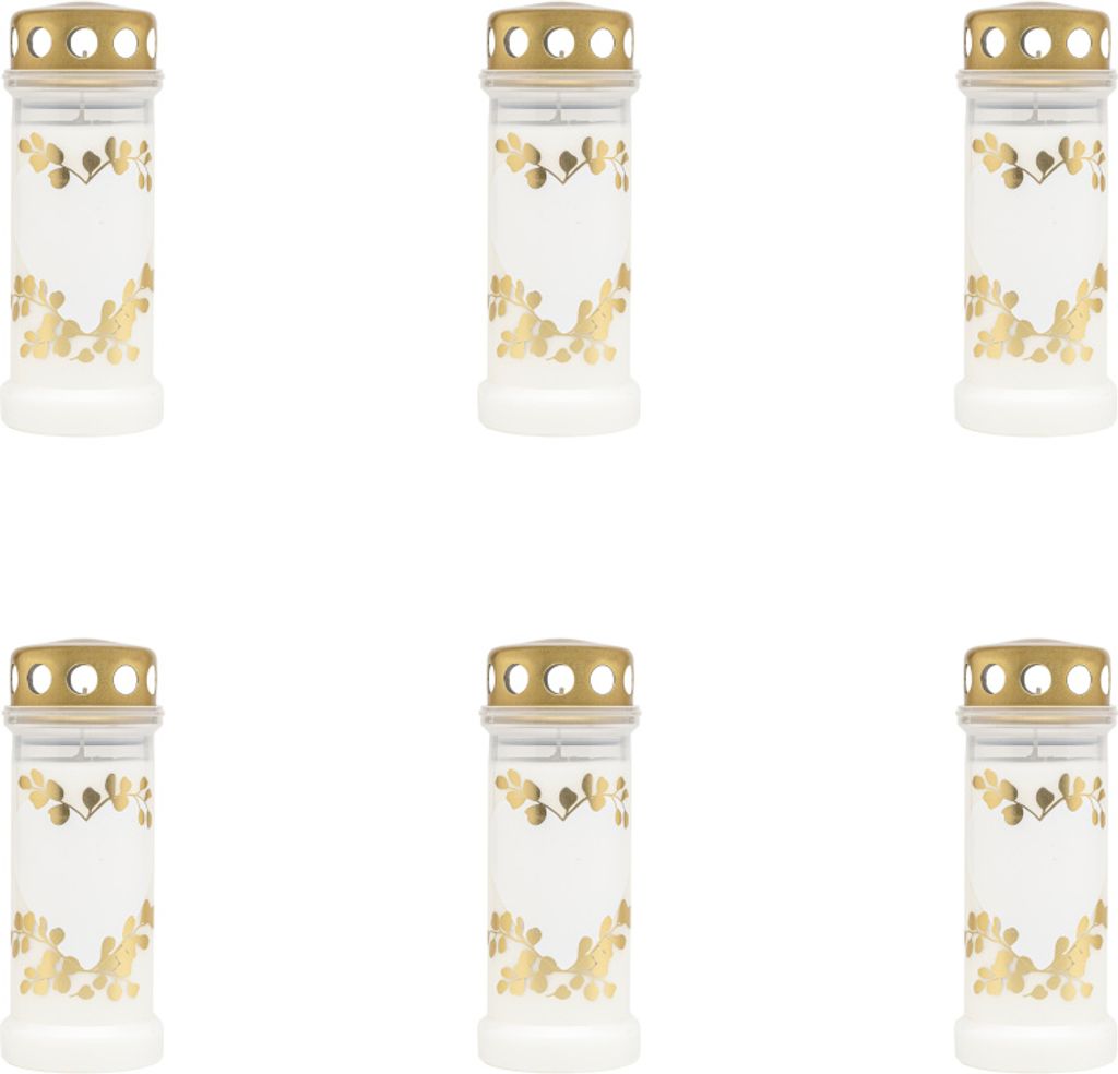 Bolsius - Notiz aus dem Herzen - Gedenklicht - Mit Deckel - Herz - 70 Brennstunden - Vorteilspack - 6 Stücke