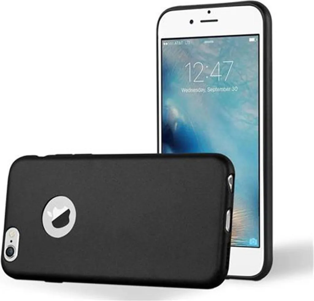 Cadorabo custodia protettiva per Apple iPhone 6 PLUS / 6S PLUS custodia in nero telefono cellulare TPU silicone custodia Cover Case
