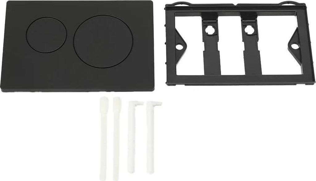 Drückerplatte/Spülplatte WC - MB-PQZYW-30 - 2-Mengen-Spülung 2 Tasten - Für Unterputz-Spülkasten - Wandmontage - Kunststoff - Weiß