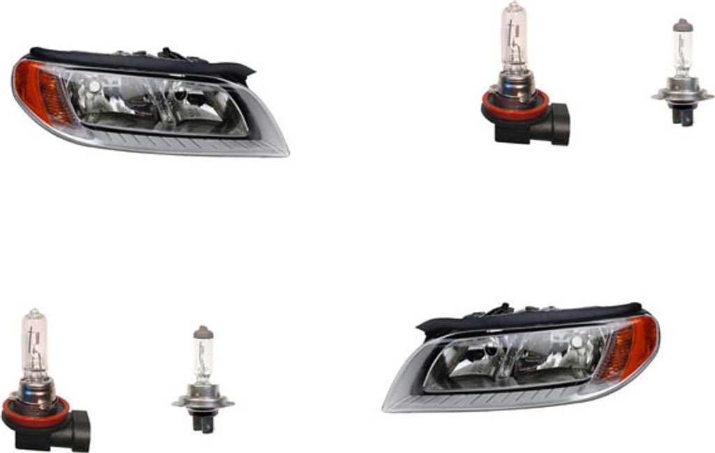 Johns, Scheinwerfer Halogen Front passend für Volvo V70 08/07-m. H9 H7 Set Links Rechts 31214351 31214352