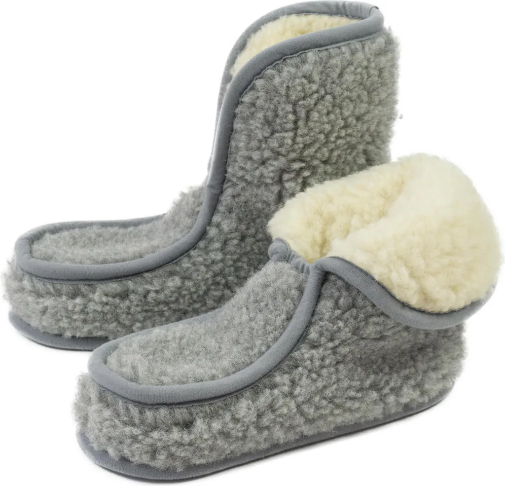 Chaussettes de Repos en Laine Grise Kampol Granny pour Convalescence