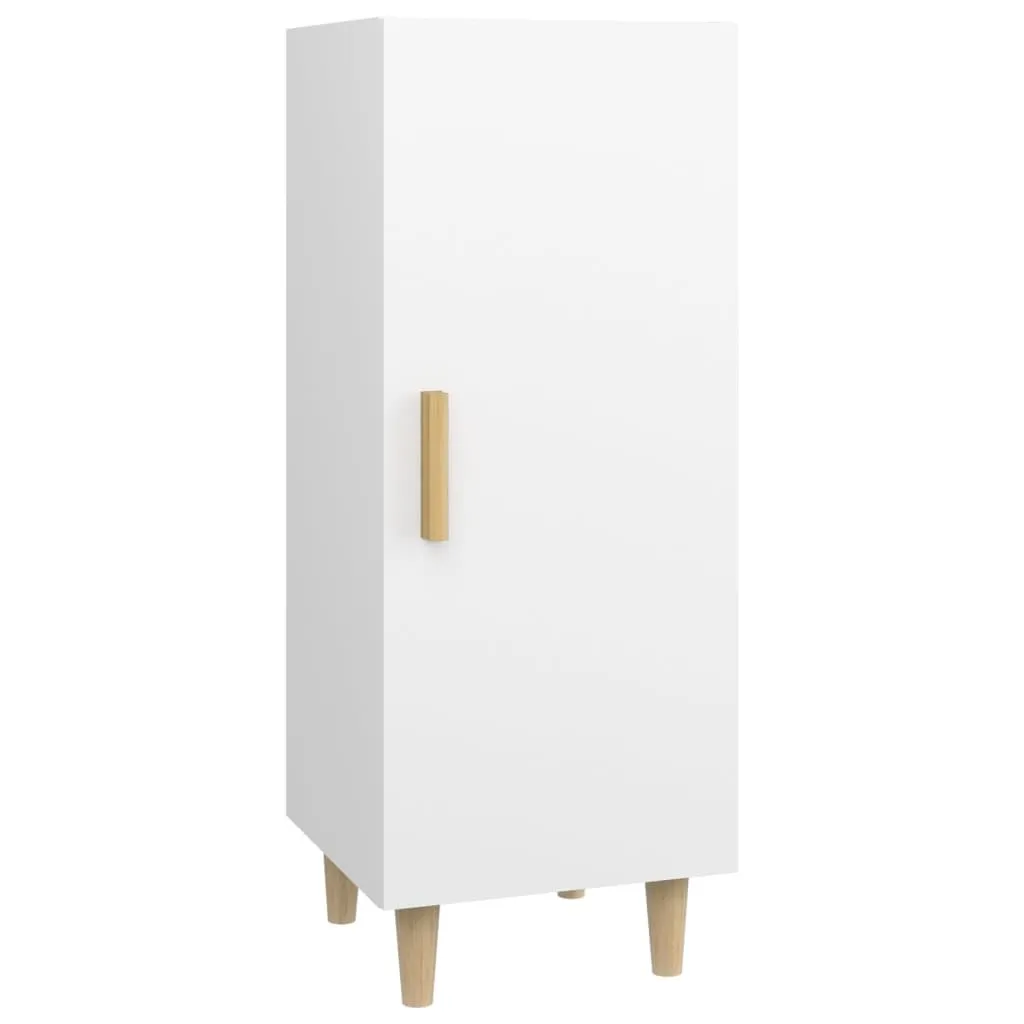SYFAX™ Mobiletto Salvaspazio Bianco 34,5 cm Legno Multistrato Robusto