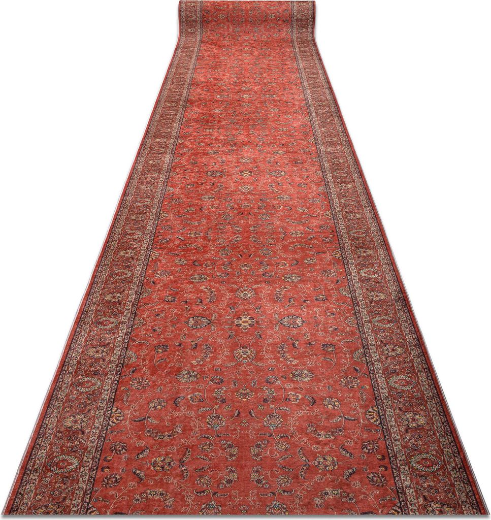 Läufer Antirutsch LOTUS TRADITION 58160 Klassisch, Ornament rot ZUM WASCHEN 100cm rot 100x830 cm