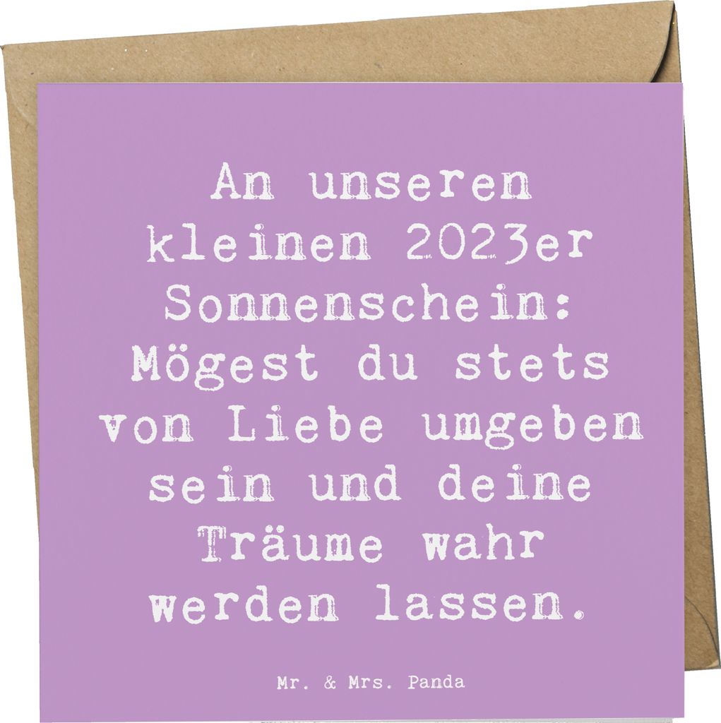 Mr. & Mrs. Panda doppelkarte Spruch 2023 Geburtstagstraum - Lavendeltraum - Geschenk, Alter, anlasskarte, faltkarte, Klappkarte, Geschenke für Geb...