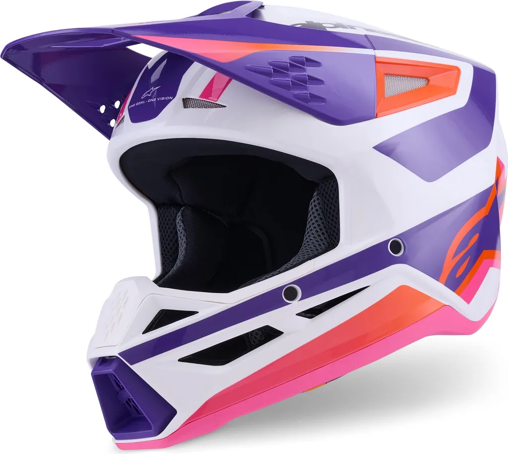 Casque de Cross Alpinestars SM3 Heat Bleu et Violet Taille S 55/56