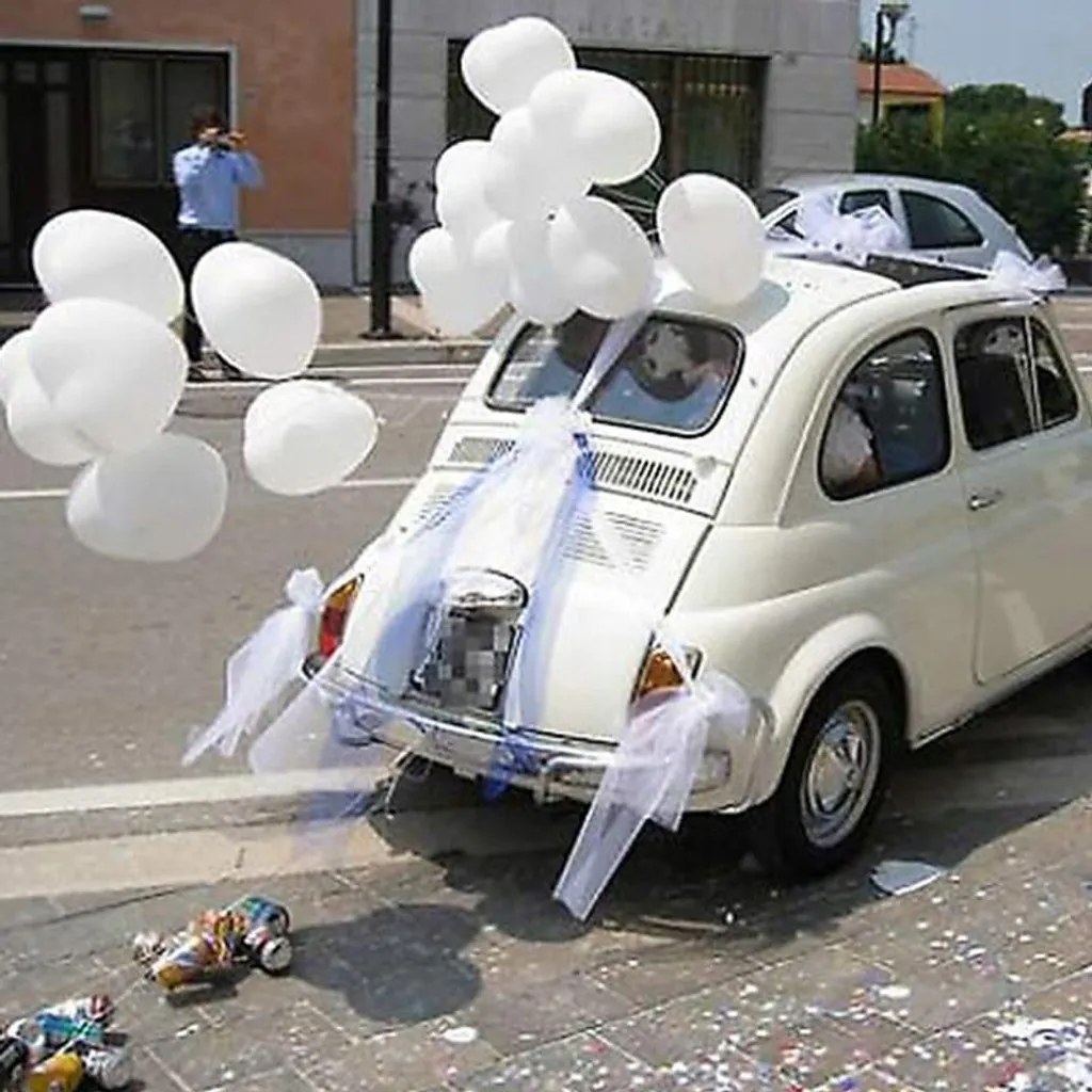 Lot 100 ballons cœur blancs opaques : décoration de fête sans casse