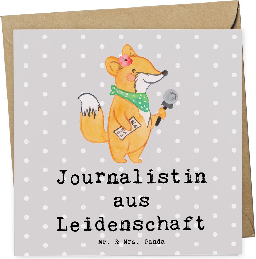 Mr. & Mrs. Panda doppelkarte Journalistin Leidenschaft - Produktbild 