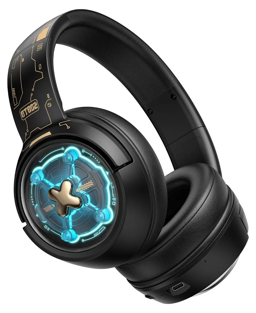 Casque Audio Gamer avec Micro 17cm - Écouteurs Tri-Mode GT802 ABS Noir - 9