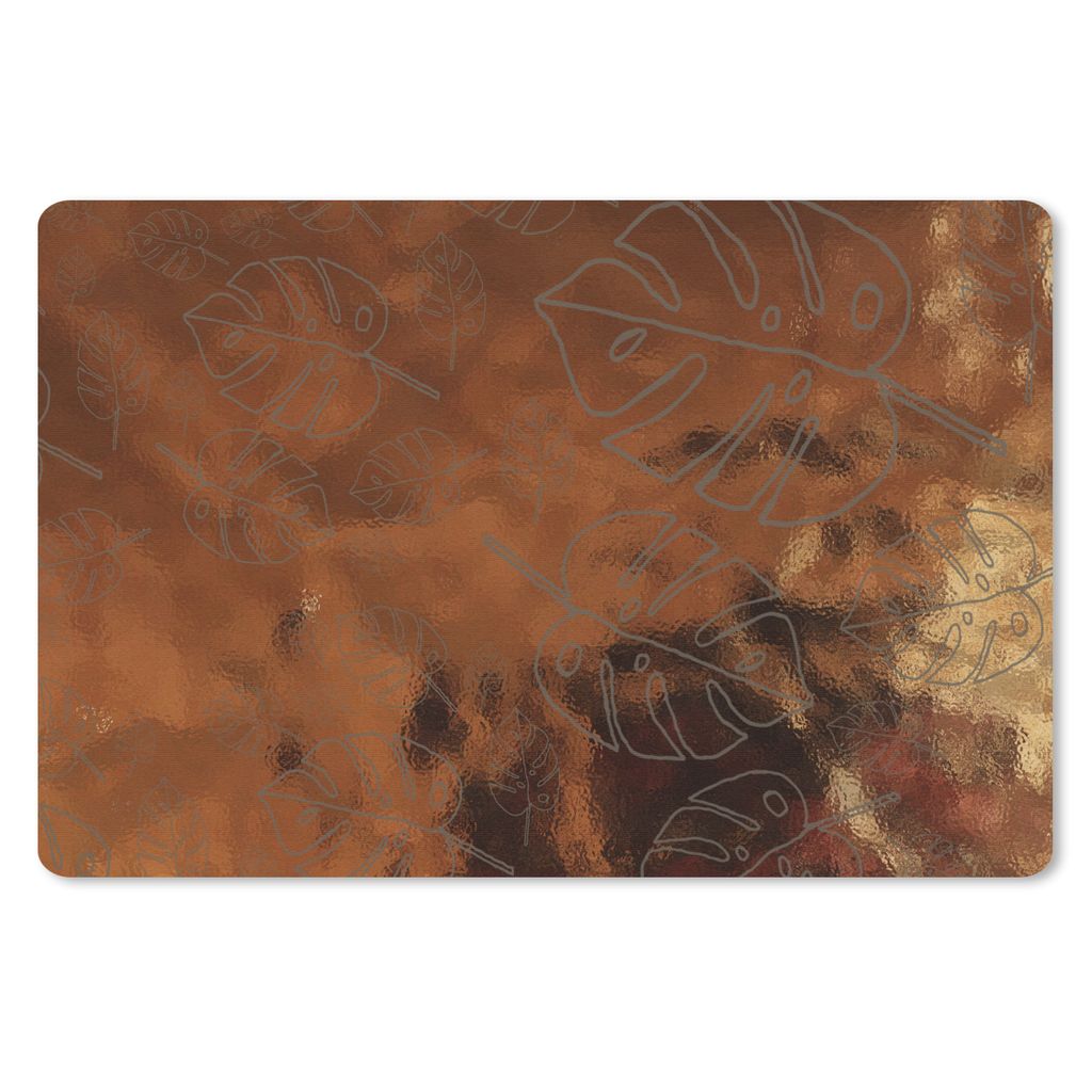 MuchoWow Mauspad Mousepad Muster - Luxus - Blätter 27x18 cm - Mousepads - Maus Mat - Pad - Mausunterlage - Büroartikel - Desk Matten
