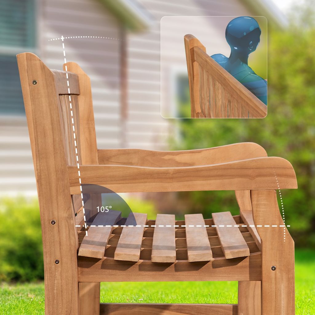 CLP Teakbank Jackson V2 Gartenbank mit Rückenlehne Produktbild 4