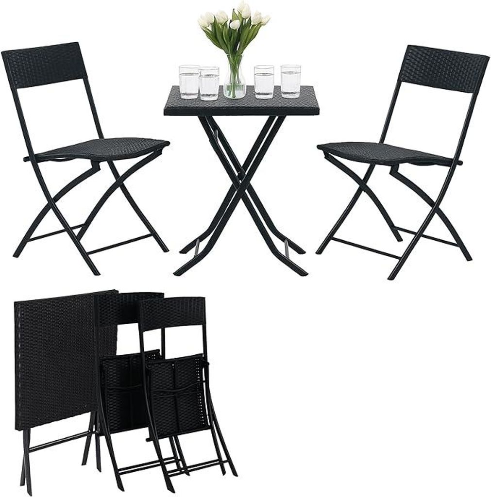 Black Forest Balkonmöbel Set 3-teilig, 2 Stühle und Tisch, Produktbild 