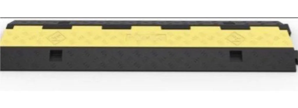 Pont de câbles noir et jaune 100 cm avec 2 canaux pour trafic intense