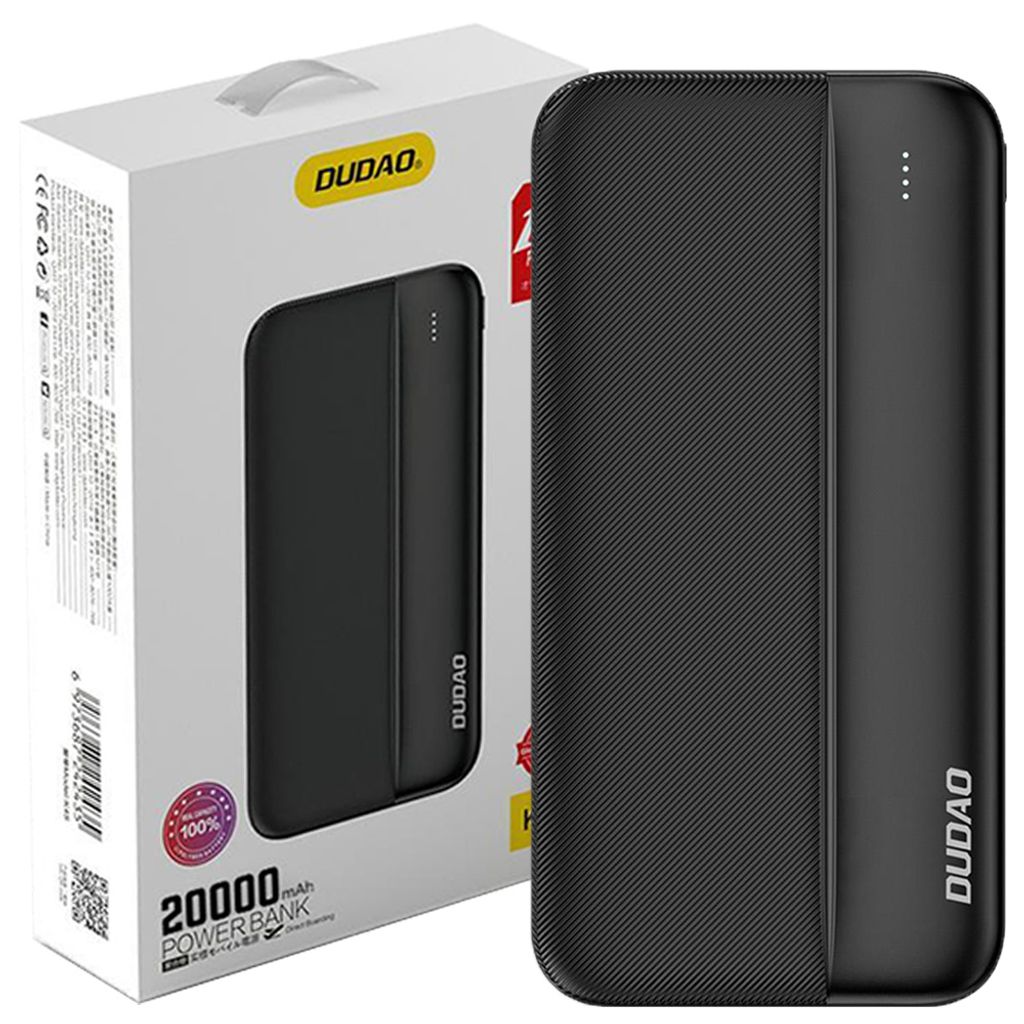 DUDAO powerbank 20000mAh 2xUSB-A 10W black K4S+, 20000 mAh, Obrázek produktu 