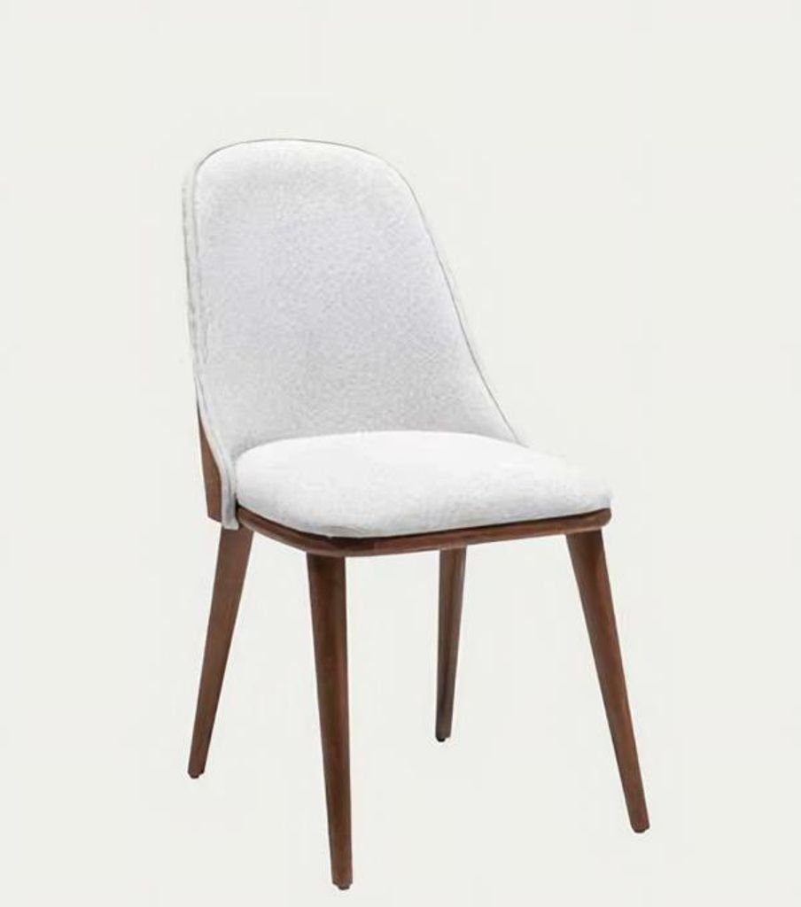 Esszimmerstuhl Braun Weiß Holz Modern Stilvoll Komfortabel Stuhl Lehnstuhl