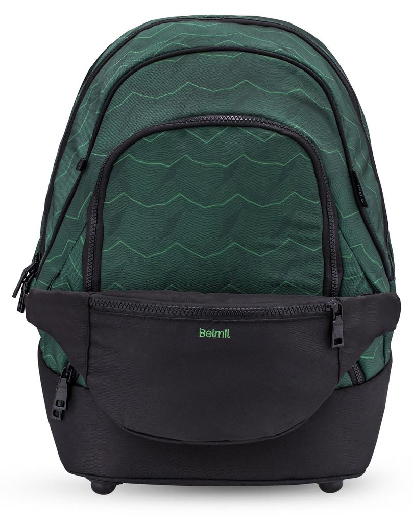 Belmil 2-IN-1 Schultasche & Gürteltasche 2-teilig "Twist of Lime"