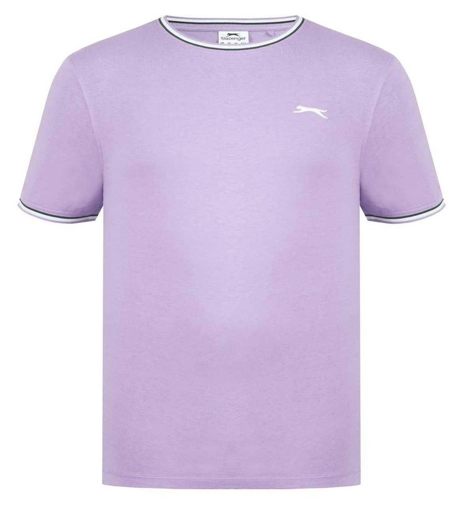 Slazenger - T-Shirt für Herren, Baumwolle GT16801 (L) (Lavendel)