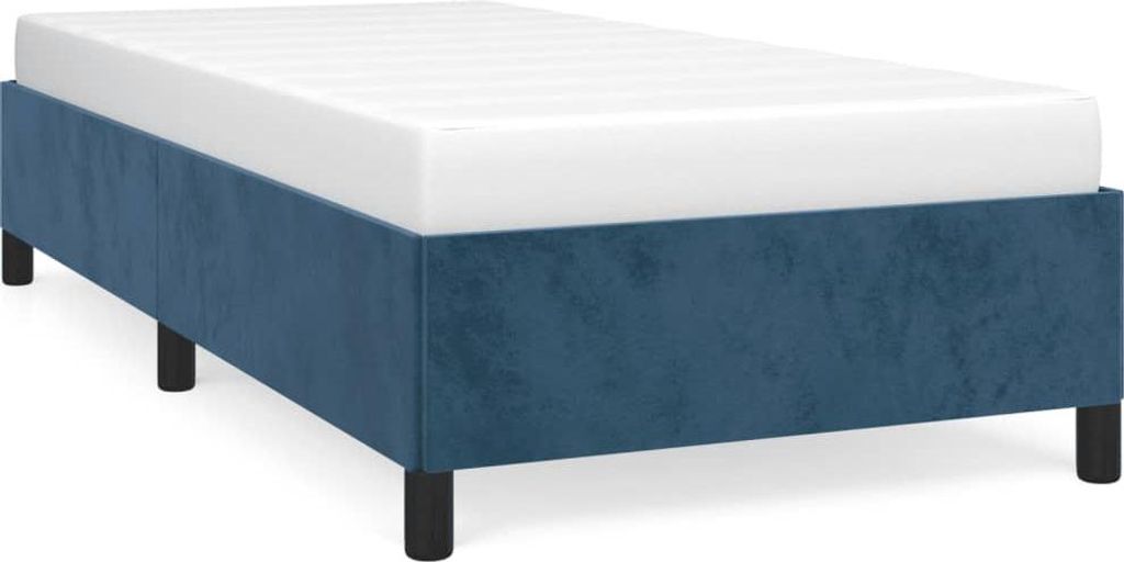 vidaXL Bettgestell ohne Matratze Dunkelblau 90x190 cm Samt