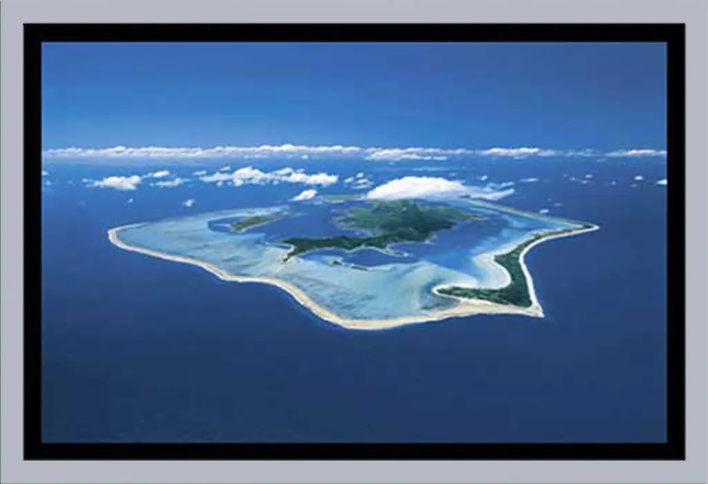 Poster Bora Bora Plages avec cadre Shinsuke Maxi MDF argenté 61x91,5 cm