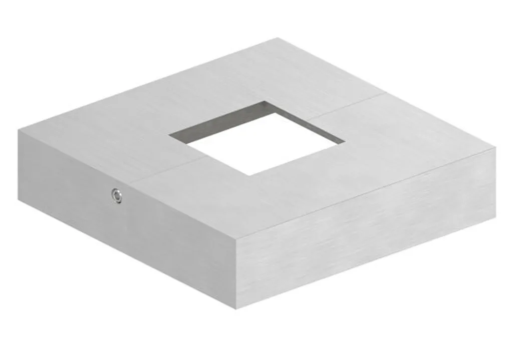 Cache-platine inox pour poteau 40x40 mm, rosace de finition Alberts 832416