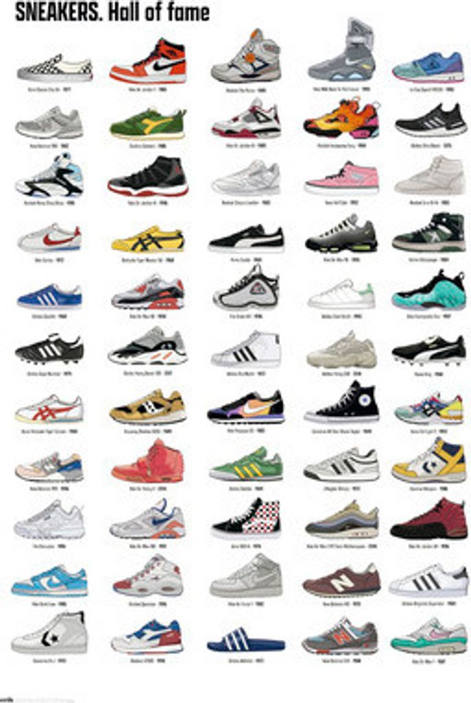 Maxiposter Sneakers hall of fame 61x91,5 cm