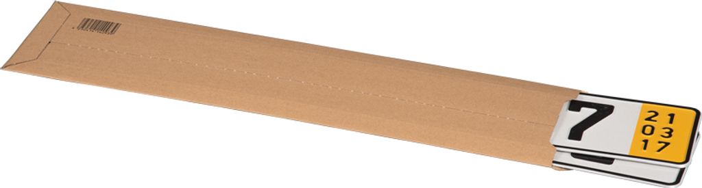 25x Versandtasche für KFZ-Kennezeichen 140x590x50mm Autokennzeichen Karton Faltschachtel