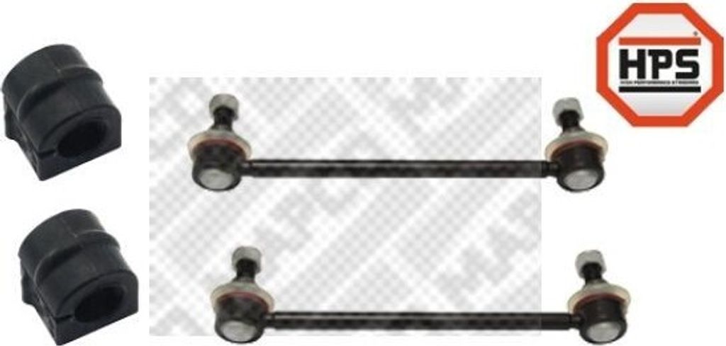 MAPCO 53787HPS Stabilisatorlager Reparatursatz für OPEL Omega B Limousine (V94) Vorne 23mm Gummilager